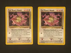 10x Team Rocket's Meowth Black Star Promo 18 Pokemon Card WotC - Image 2