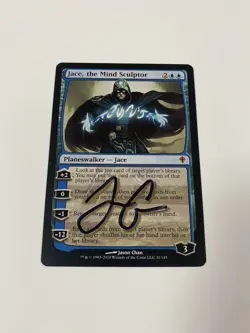 Jace The Mind Sculptor Worldwake Regular Shadow Signed MTG - Image 1