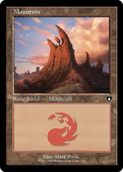 Mountain 448 Regular Retro Frame Land - NM - Commander Masters MTG - Image 1