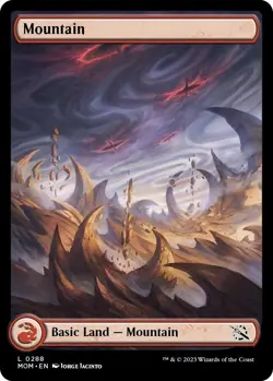 Mountain 288 - REGULAR Full Art - NM - March of the Machine MTG - Image 1
