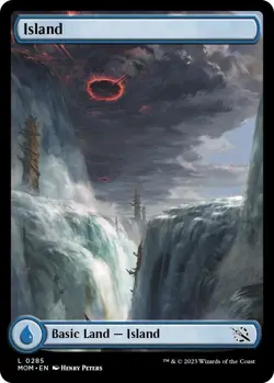 Island 285 - REGULAR Full Art - NM - March of the Machine MTG - Image 1