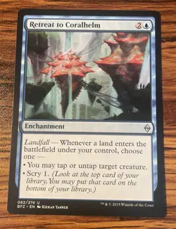 1X Retreat to Coralhelm BFZ NM/M X1 *BULK DISCOUNT* *MINIMUM PURCHASE $2* - Image 1