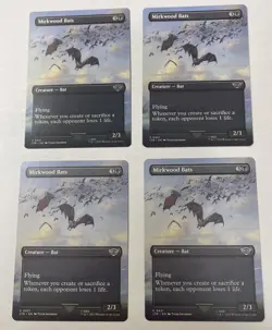 Mirkwood Bats (Borderless) #421 (NM) Lord of the Rings LTR Magic MTG x4 playset - Image 1
