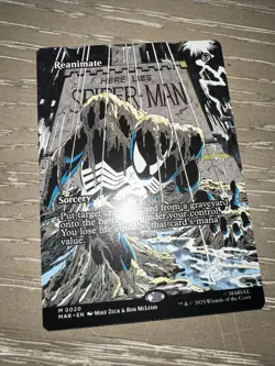 1x REANIMATE (BORDERLESS) Marvel's Spider-man: Magic MTG 0020 Non-Foil Magic - Image 1