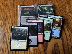 Magic the Gathering - 100 basic land bulk lot from mixed sets -20 of each color - Image 1