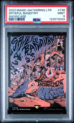 2023 MAGIC: THE GATHERING TALES OF MIDDLE-EARTH SHOWCASE SPITEFUL BANDITRY PSA 9 - Image 1