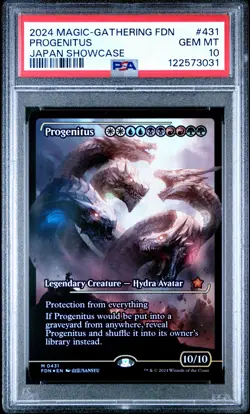 2024 MAGIC: THE GATHERING FOUNDATIONS JAPANESE SHOWCASE #431 PROGENITUS PSA 10 - Image 1