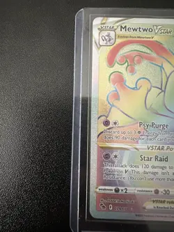 Mewtwo VSTAR 79/78 Rainbow Secret Rare Full Art Pokemon NM - Image 4