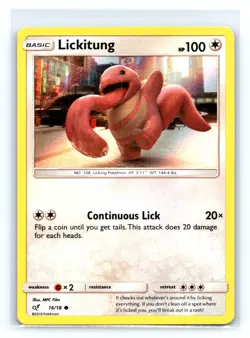Pokemon Detective Pikachu #16/18 Lickitung (Holo Common) Common tcg - Image 1