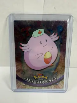Pokemon Chansey Topps Series TV Animation Edition Holo Foil #113 - Image 1