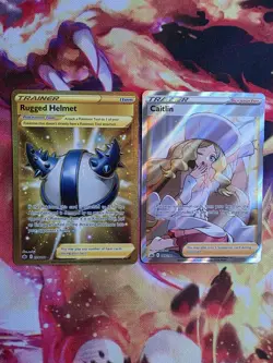 Pokemon Chilling Reign Trainer Lot X2 NM Caitlin 189/198 Rugged Helmet 228/198 - Image 2