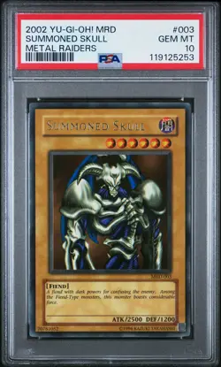 2002 YU-GI-OH! MRD-METAL RAIDERS #003 SUMMONED SKULL PSA 10 - Image 1