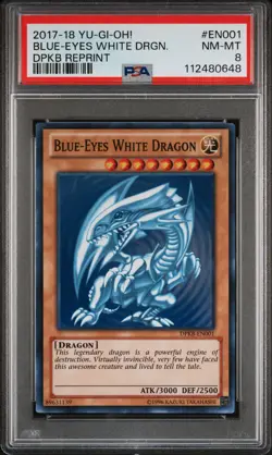 2017-2018 YU-GI-OH! DUELIST PACK: KAIBA REPRINT BLUE-EYES WHITE DRAGON PSA 8 - Image 1