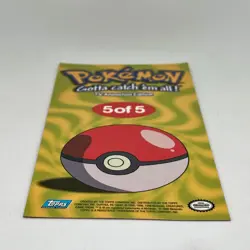1999 Topps Pokemon Jumbo Meowth Chrome Holo Foil TV Card 5 of 5 Vintage - Image 4