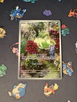 Pokemon Cards Sprigatito 196/193 Illustration Rare Paldea Evolved - (MP+) - Image 1