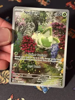 Pokemon Cards Sprigatito 196/193 Illustration Rare Paldea Evolved - (MP+) - Image 2