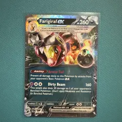 Farigiraf ex 108/162 Double Rare Holo Temporal Forces Pokemon Card - Pack Fresh - Image 1