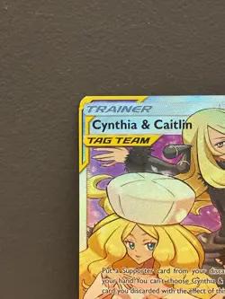 Pokemon TCG Cynthia & Caitlin Full Art Tag Team Card 228/236 NM - Image 3