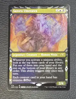 Satoru Umezawa (Showcase) (Foil Etched) Kamigawa: Neon Dynasty MTG NM Magic Card - Image 1