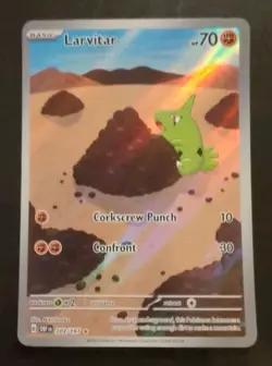 🔥Pokemon SV Obsidian Flames Larvitar 203 Illustration Rare card Full Art NM - Image 1