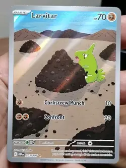 Pokemon Card TCG - Larvitar 203/197 Illustration Rare Obsidian Flames Near Mint - Image 1