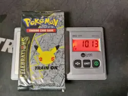 10.13g Heavy Pokemon 25th Anniversary Celebrations Booster Pack 4 Cards Sealed - Image 1