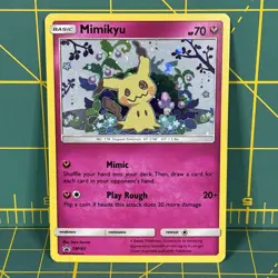 Mimikyu Promo SM163 Team Up Blister Pokemon Card Sun & Moon Holo - Image 1