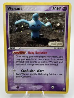 Wynaut 71/92 Pokemon Card Stamped Ex Legend Maker Common 50 HP Rev Holo MP - Image 1