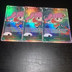 x3 Perona OP12-034 SR Legacy of the Master One Piece Card Game English - Image 1