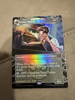 NM Borderless Foil Peter Parker, MTG, Marvel's Spider-Man, Magic, 208 - Image 1