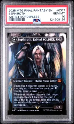 Sephiroth, Fabled SOLDIER (0317) (Borderless) Final Fantasy Regular PSA 10 - Image 1
