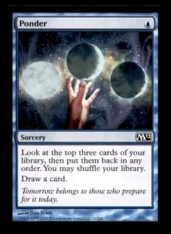 MTG Ponder LP Light Play Magic 2012 [3236] - Image 1