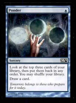 MTG Ponder LP Light Play Magic 2012 [3117] - Image 1