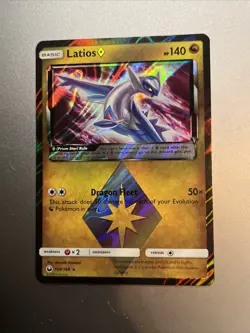 Latios 108/168 PRISM STAR HOLO RARE Pokemon SM Celestial Storm LP - Image 1