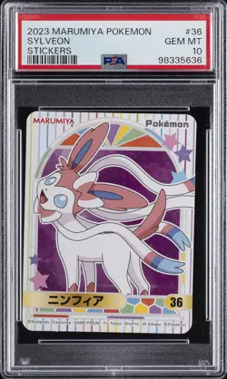 2023 MARUMIYA POKEMON STICKERS #36 SYLVEON PSA 10 - Image 1