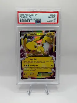 POKEMON PIKACHU EX BLACK STAR PROMO XY84 PSA 8.5 INVEST - Image 1