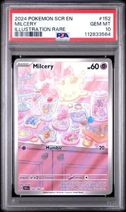 Pokemon PSA 10 Milcery 152/142 Illustration Rare Stellar Crown - Image 1