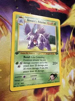 Pokemon 1st Edition Giovanni’s Nidorino 45/132 - Gym Challenge - Near Mint - Image 2
