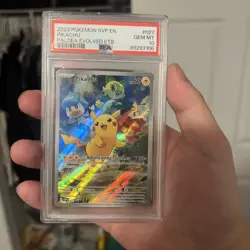 2023 Pokemon SVP en Pikachu Paldea Evolved ETB Promo #27 PSA 10 - Image 1