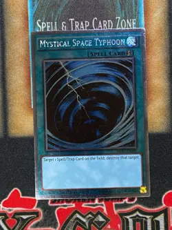 Yugioh Mystical Space Typhoon NKRT-EN040 Platinum Rare Limited Edition LP - Image 1