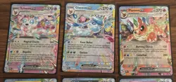 POKEMON TCG Prismatic Evolutions Full Set Of 9 EEVEELUTION EX Rainbow Cards ENG - Image 3