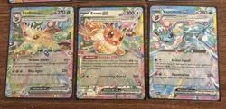 POKEMON TCG Prismatic Evolutions Full Set Of 9 EEVEELUTION EX Rainbow Cards ENG - Image 5