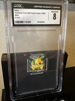 1998 Pokemon Game Boy GB Pocket Mini Card Abra Prism CGC 8 POP 1 None Higher 063 - Image 1
