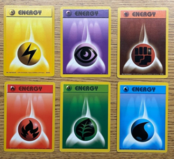 Pokemon Base Set Basic Energy Cards (6 Cards) NM - LP - Image 1