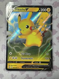 Pikachu V - 086/264 - Pokemon Fusion Strike Sword & Shield Ultra Rare Card - Image 1
