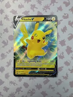 Pikachu V - SWSH198 - Pokemon Sword & Shield Promo Ultra Rare Holo Card NM - Image 1