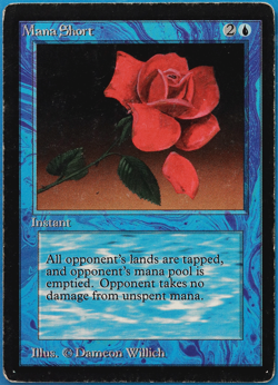 Mana Short Beta HEAVILY PLD Blue Rare MAGIC GATHERING CARD (ID# 505783) ABUGames - Image 1