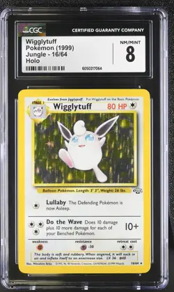 CGC 8 Wigglytuff 1999 Jungle 16/64 Holo Pokemon Card - Image 1