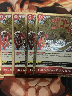 One Piece Card Game Bad Manners Kick Course OP04-016 Playset x4 - Image 1