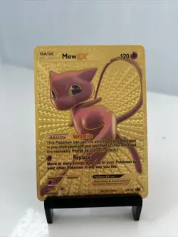 Mew EX Gold Tone Foil Pokemon Card Fan Art Display Card HP120 - Image 1
